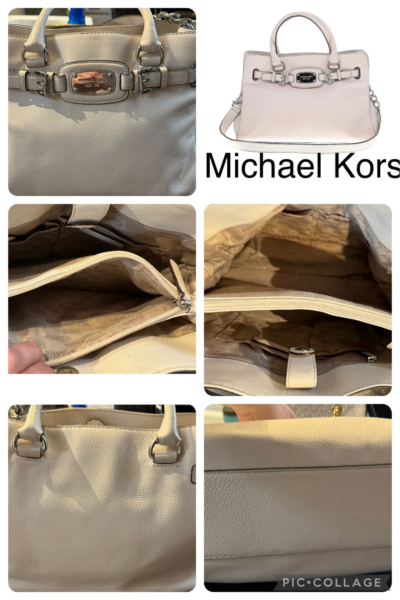 Michael Kors White Hamilton Bag