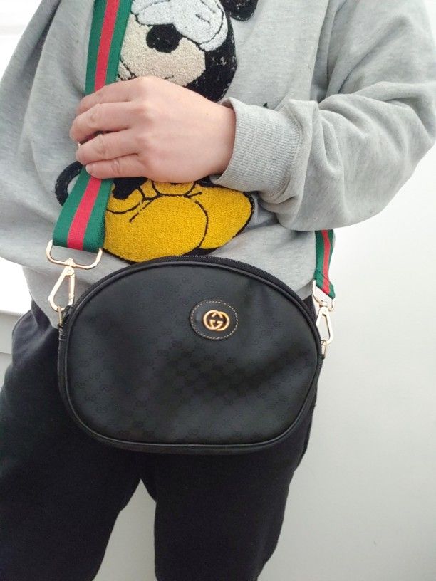 Authentic Vintage Gucci GG Monogram Micro Guccissima Fanny Bum Waist Belt Crossbody Bag