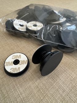 Pack of 49 Bulk Black Collapsible Phone Grips Craft Supplies
