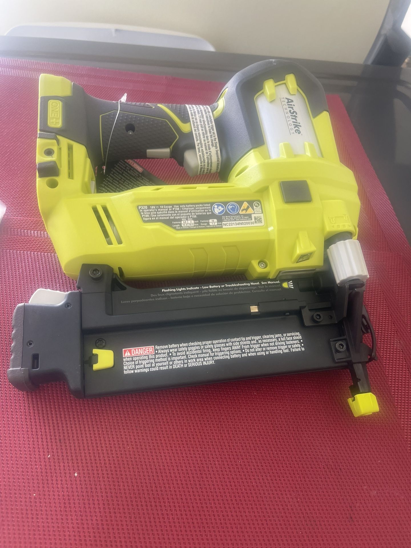 Ryobi 18-Gauge Cordless AirStrike Brad Nailer 