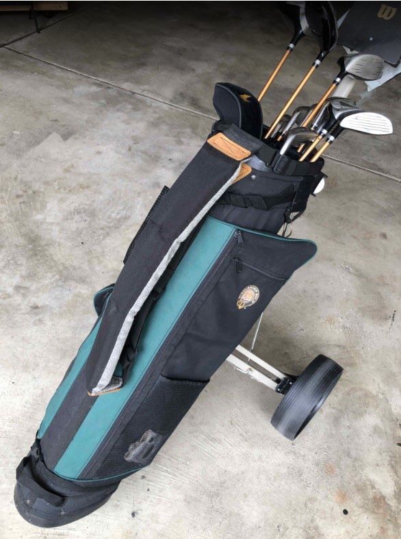 Golf Club Set, Golf Bag and Folding Golf Push Cart PRN your choice - - - Read Description - - - Make An Offer