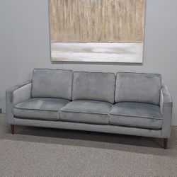 Mid century modern, glam sofa