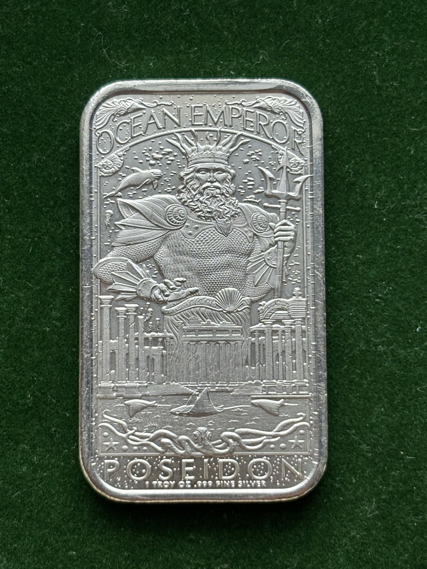 Poseidon/Atlantis 1 Oz Silver Bar .999