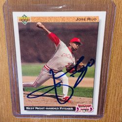 Jose Rijo Autographed Card { Met At My Job He Came By To Show Love And Sign Stuff }