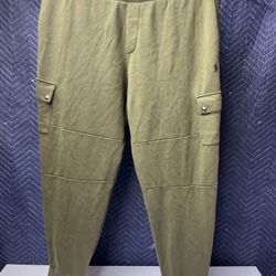 POLO RALPH LAUREN Men’s Big & Tall GREEN Double Knit Cargo Jogger Pants Size 3