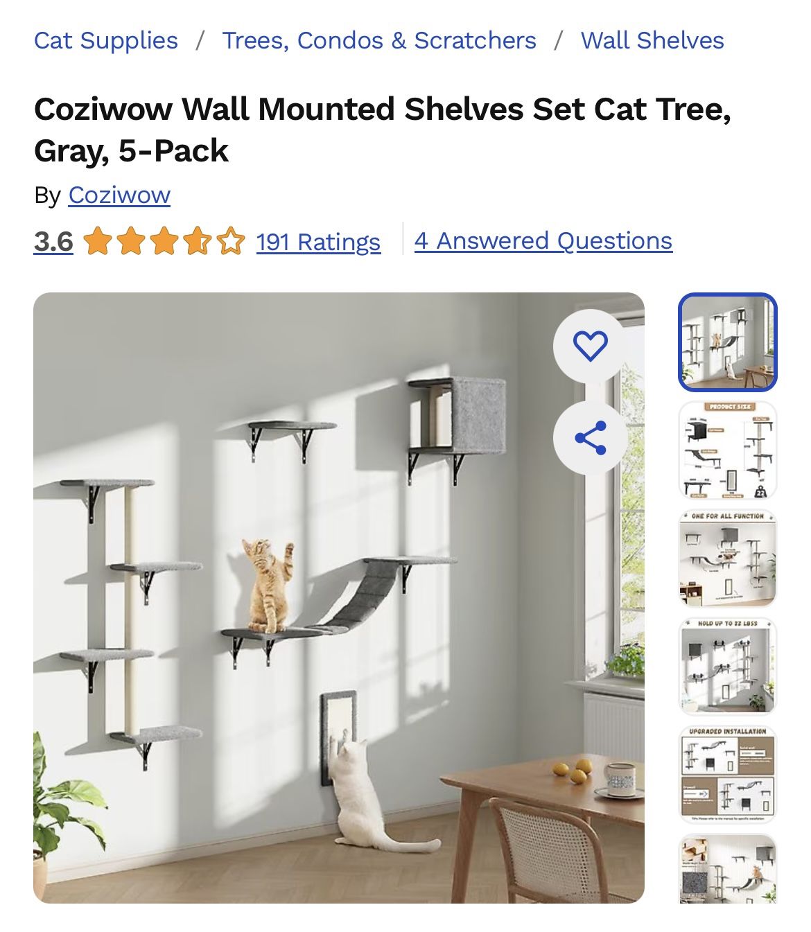 Wall Mounted Cat Tree