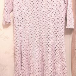 "Rabbit Design" Tanish Pale Pink  Dress