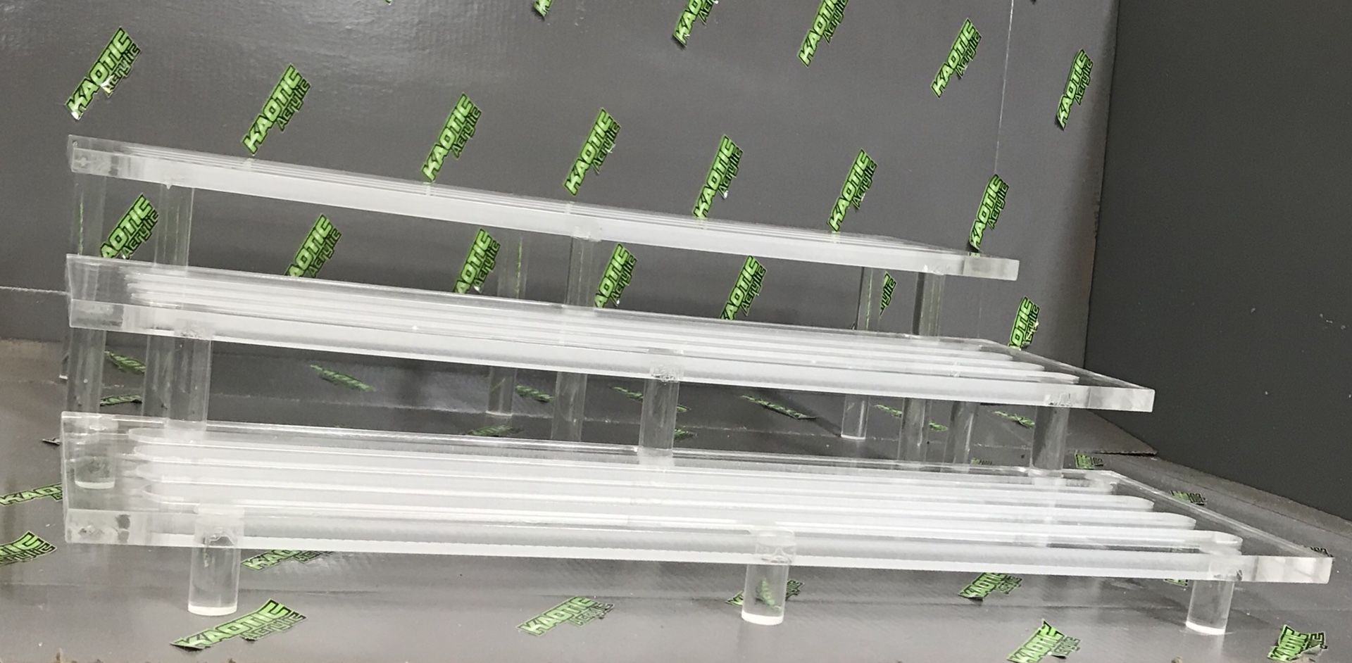 Ghost (clear) 3 tiered coral frag rack W/Slots