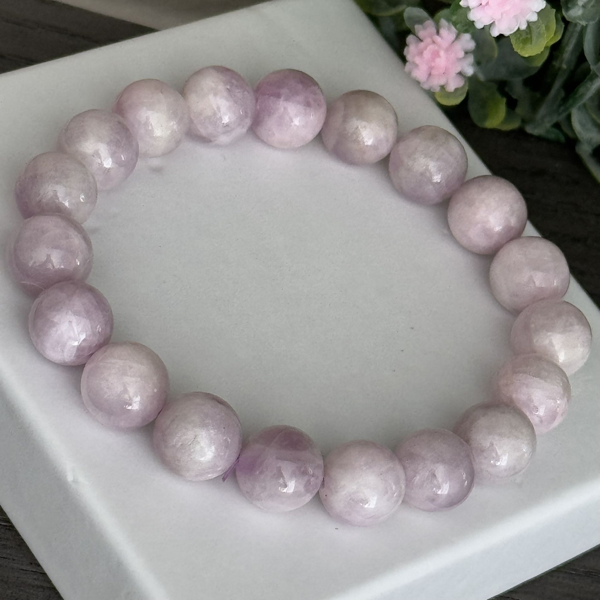 10.7mm Pink Kunzite Bracelet 💕🌸