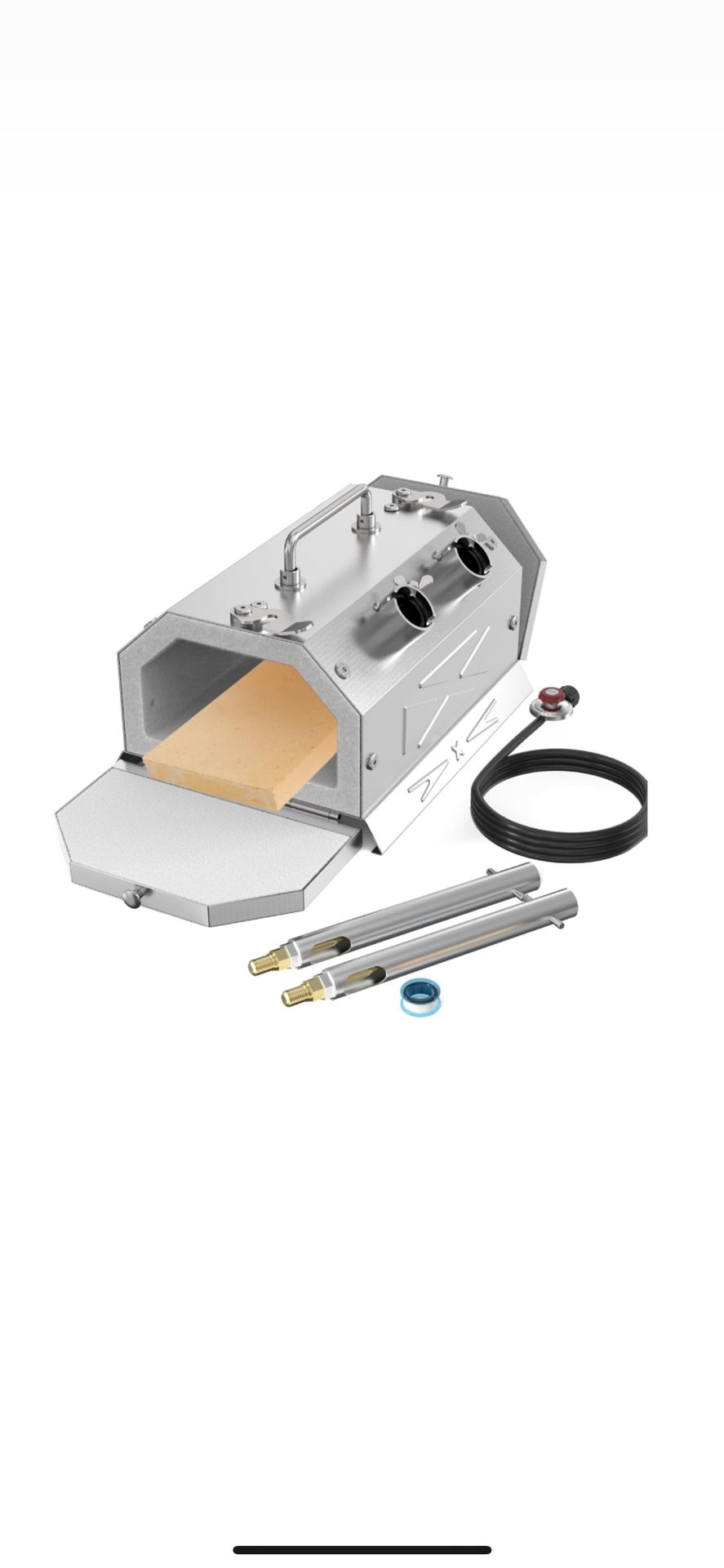 Nelyrho Portable Blacksmith Beginner Forge Kit with 3OPSI Regulator, Dual Burners Professional Artists Hobby Knife Making Blacksmith Tools (Double Bur