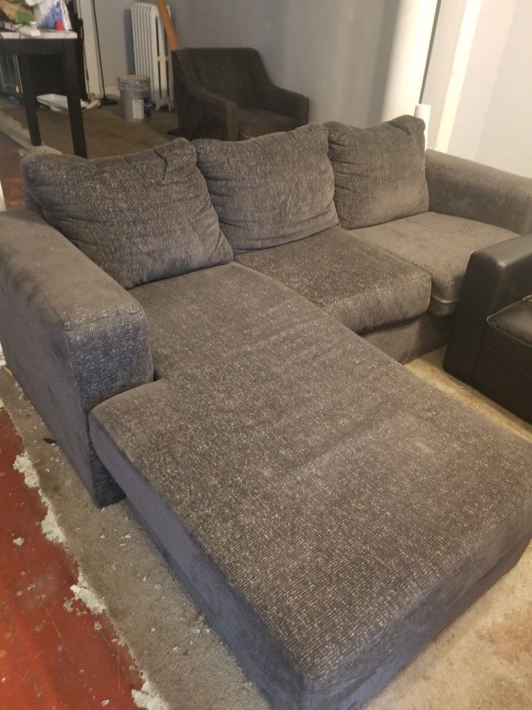 Beautiful Sectional Grey Couch Like New On A Budget $200