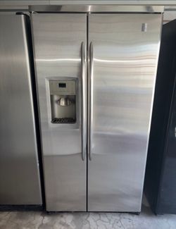 GE Stainless Steel Refrigerator And Freezer