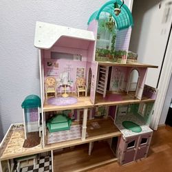 Huge 5-Foot Wooden Barbie Dream House