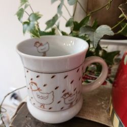 Vintage Rooster Coffer Cup