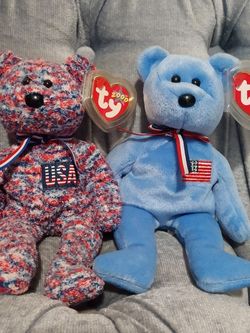 Ty USA And America Beanie Bears