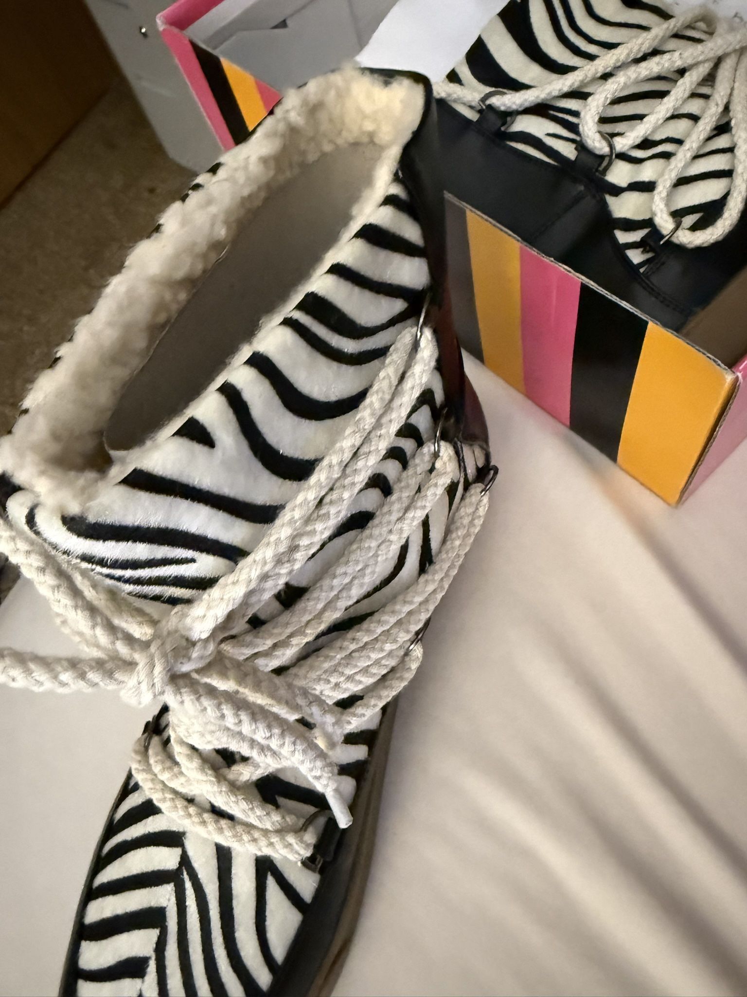 Zebra Print Winter Boots