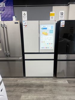 Samsung Bespoke 29 Cu Ft 4-Door French Door Refrigerator With AI Family Hub + , Auto Open Doors - White Glass ✨