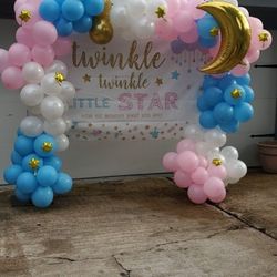 Gender Reveal Backdrop Baby Shower