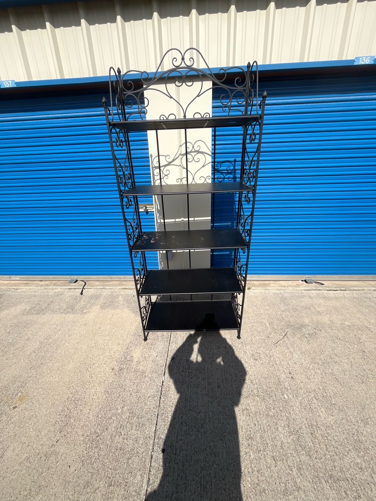 Folding metal shelves $54