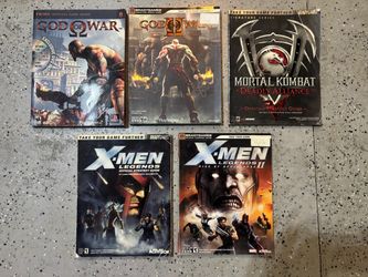 Videogame Guide Book Lot - 5 Guides (God Of War, Mortal Kombat, X-Men Legends)