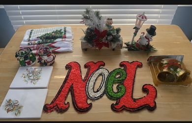 Vintage Christmas Pieces Tabletop Frosty Dishtowels …