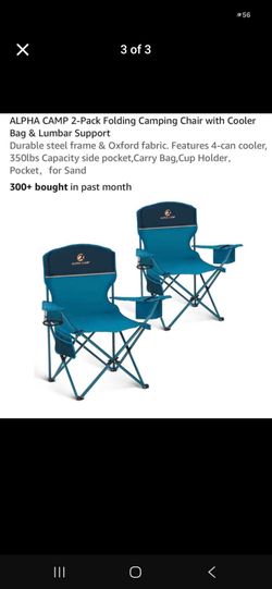 New folding camping chairs set of 2