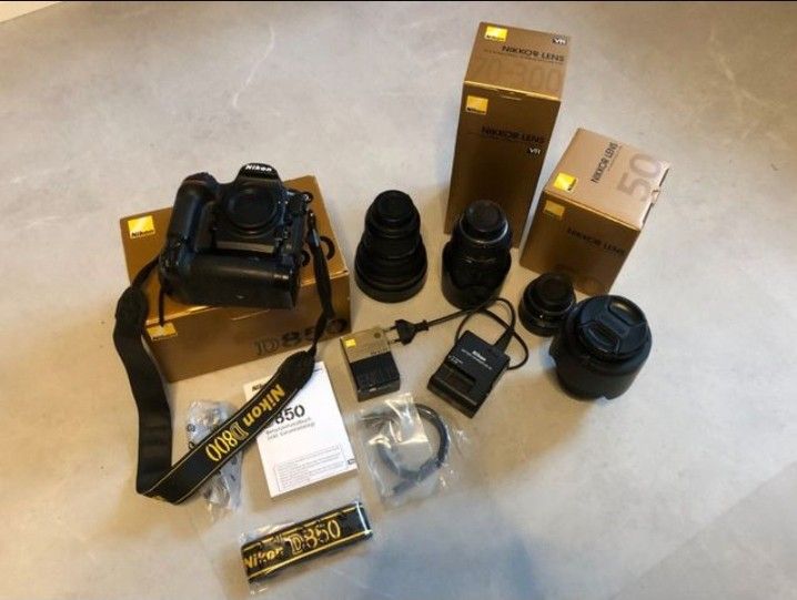Nikon D850 Set + 24-70mm 2.8 + 50mm 1.8 + 14-24mm 2.8 + 70-300mm