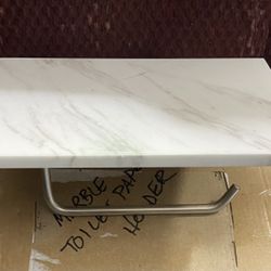 Marble Toilet Paper Holder With Shelf 