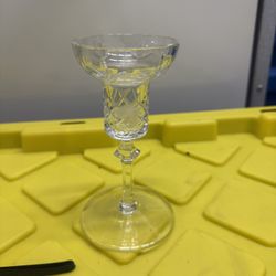 Cut Crystal Candlestick Holder