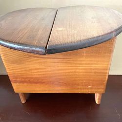 Amish Wooden Foot Stool With Storage