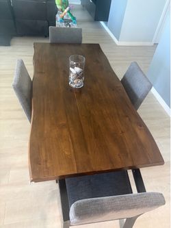 Nice wood table with 4 chairs