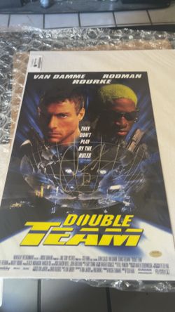 Dennis Rodman Signed DOUBLE TEAM Photo