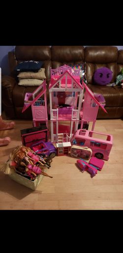 Barbie Dream House, Dolls, And Accessories for Sale in Spring, TX