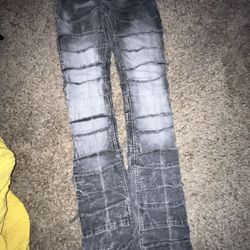   denim stacked jeans