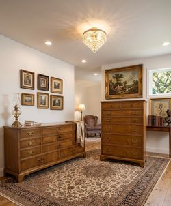 Beautiful Chippendale style Wood Dresser and Chest of Drawers Set