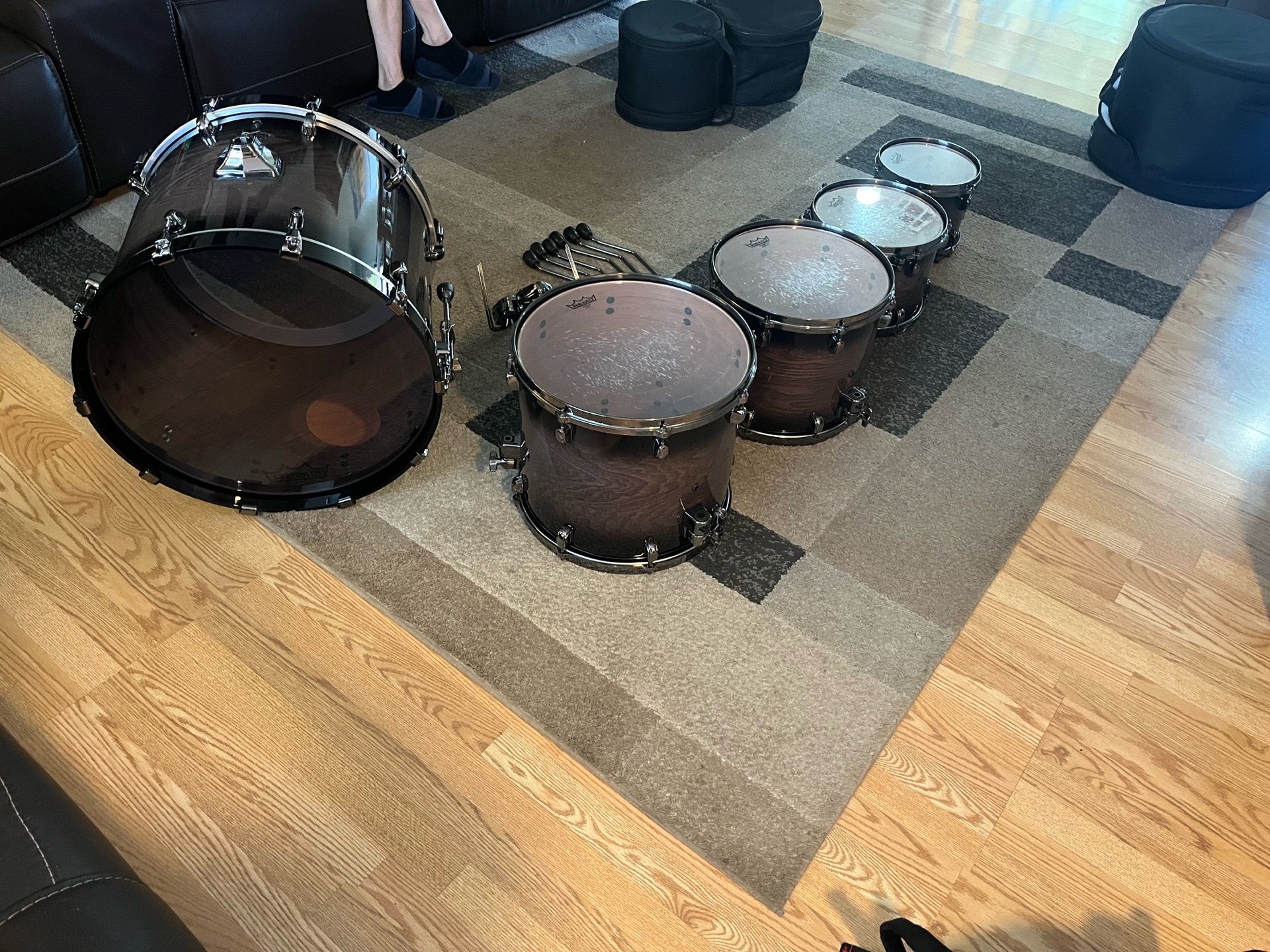 Tama Star classic performer b/b in charcoal. Elm burst