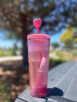 Starbucks Pink Vibes Strawberry Cold Cup