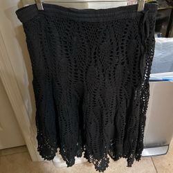 Black Crochet Mesh Set