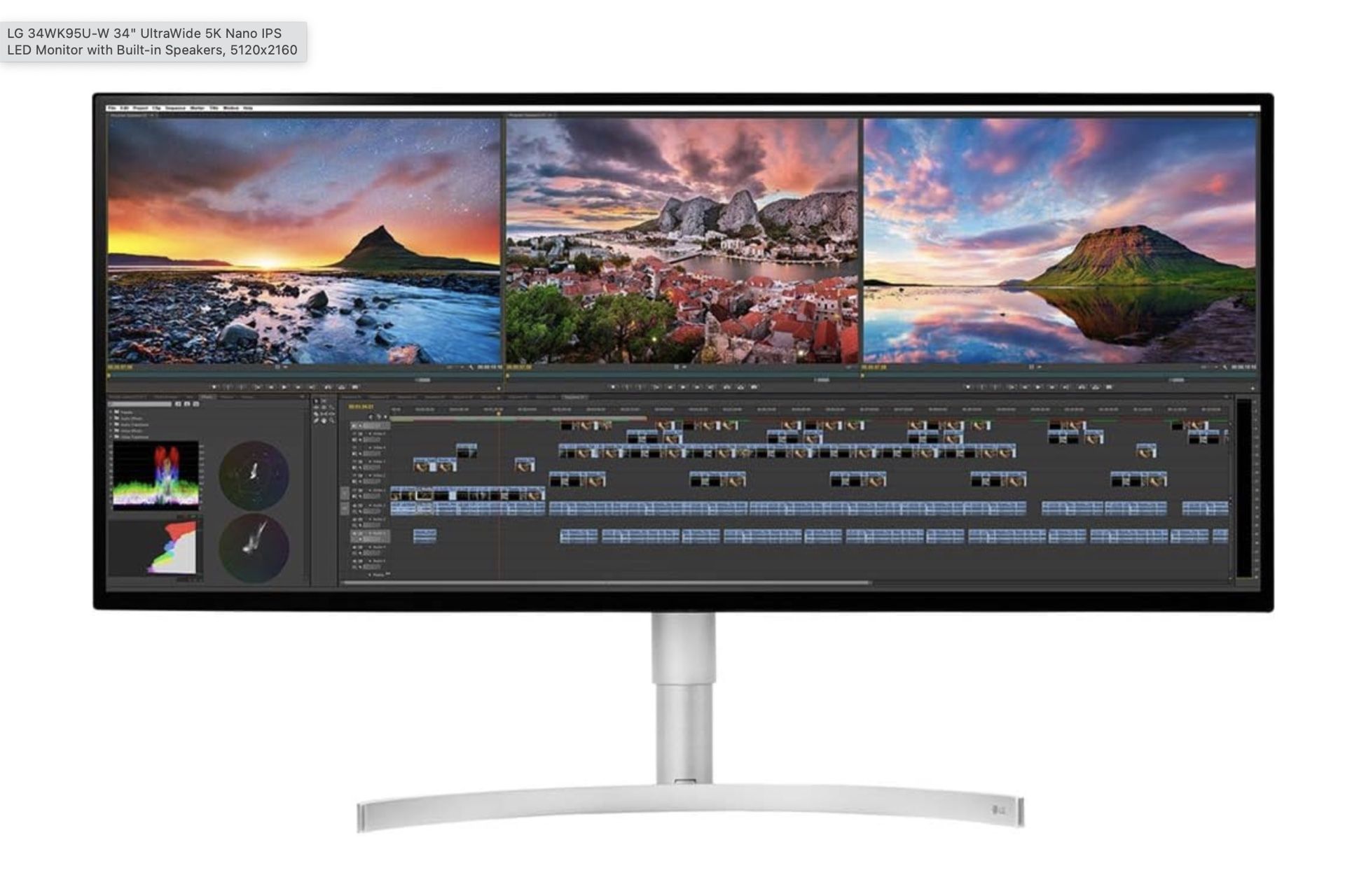 LG - 34WK95U-W 34" IPS LED UltraWide HD Monitor with HDR - Black Front With White Back/Silver (Stand)