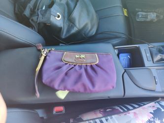 Coach Purple And Gold Wristlet