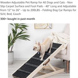 Wooden Adjustable Pet Ramp