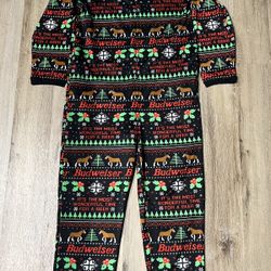 Budweiser It’s The Most Wonderful Time For A Beer Christmas Sleepwear Unisex Size L 