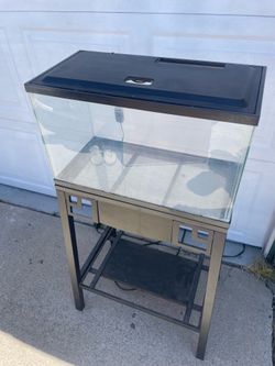 Fish tank with stand, 20” L x10” W x12 H”(40”H with stand)