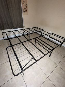 King size bed frame w/ 2 twin size mattresses
