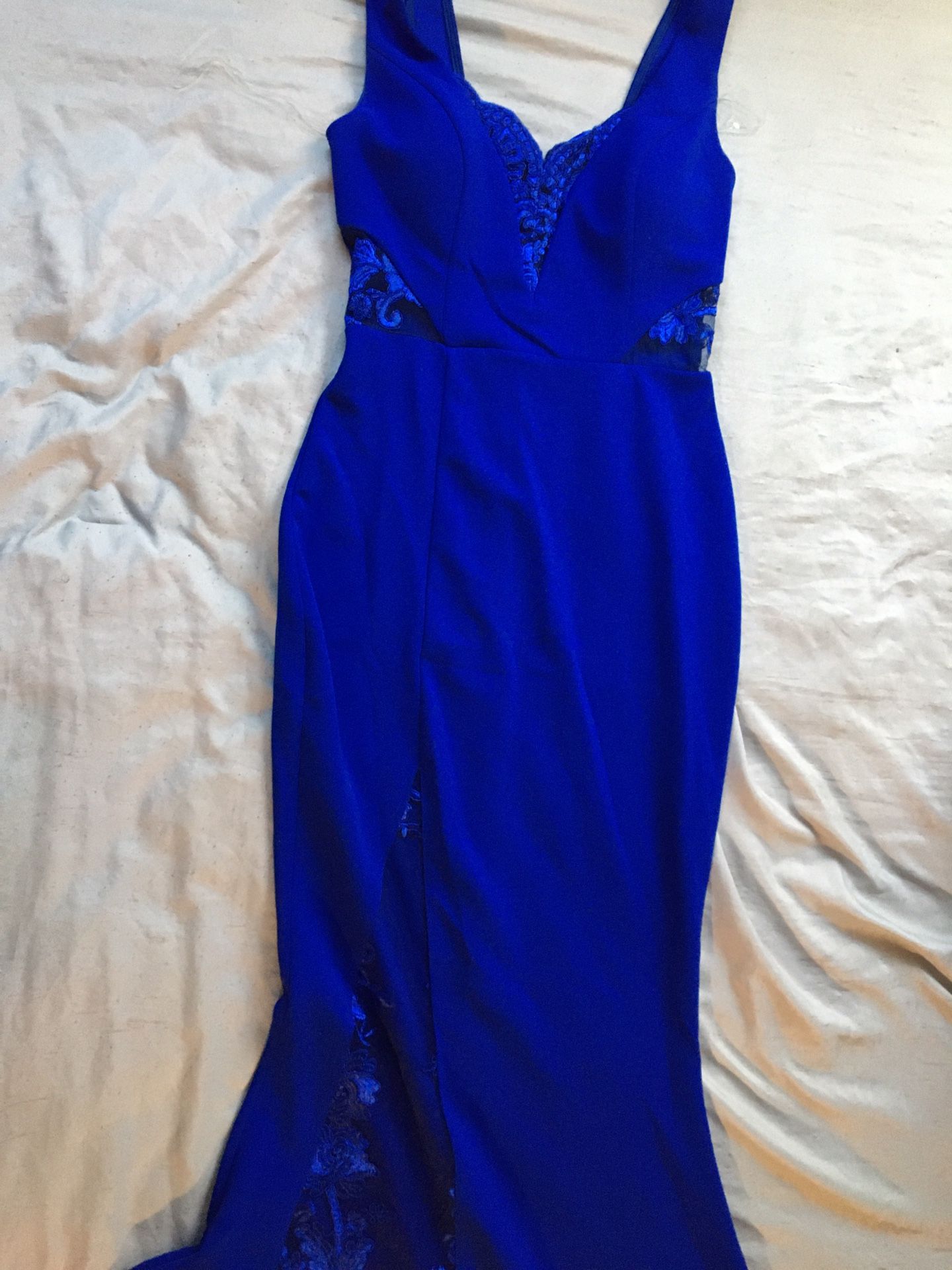Royal blue prom dress