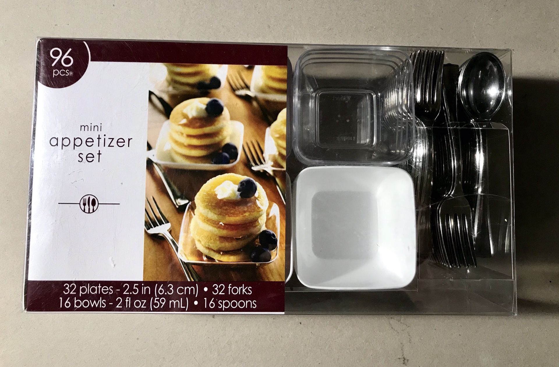 Mini appetizer set- 96 pieces.