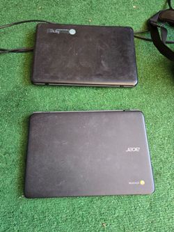 2 Acer Chromebook Laptops no chargers