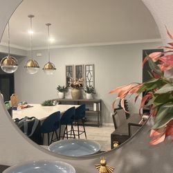 Pottery  Barn Frameless Round Wall Mirror