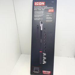 Icon Extended Reach Ratcheting Serpentine Belt Tool Kit 209265/12