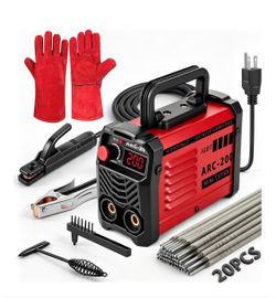200 Amp Rod Welder 20 PCS, Super MINI Portable Welding Machine, Machine/Soldador de Varillas de 200 Amperios 20 PCS, Máquina de Soldadura Portátil Sup